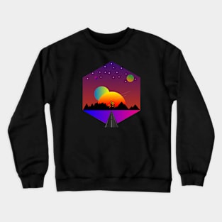 Retro Planets Crewneck Sweatshirt